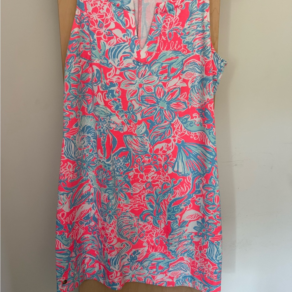 Lilly Pulitzer Pink and Blue Floral Dress, like new
